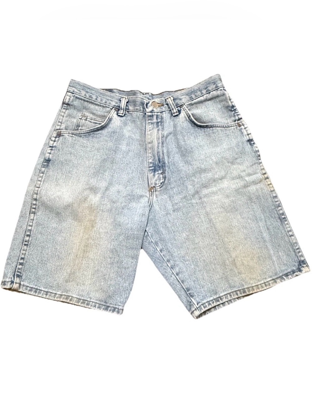 Wrangler Heroes Classic Light Blue Denim Men’s Shorts with staining size 32
